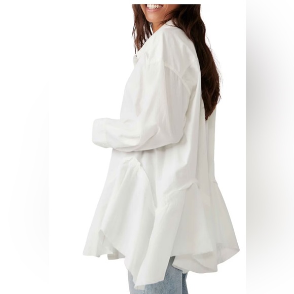 Free People We The Free Freya Poplin Women’s White Top - Picture 6 of 14